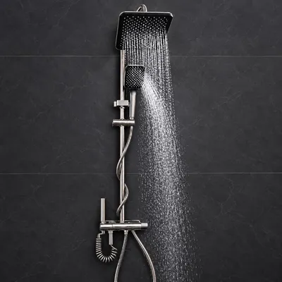 Aluminum Shower Set - Grey