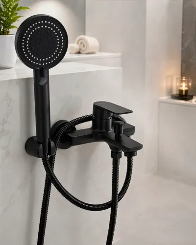 Zinc Faucet & Shower Set - Black