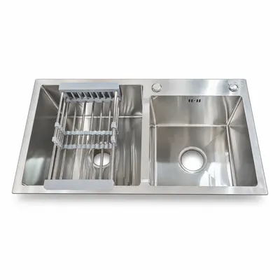 Stainless Steel Sink - Double (78x43cm) - Chrome