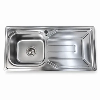 Stainless Sink Single bowl,Tray. 100 × 50 cm.