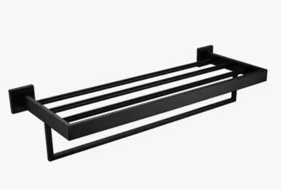 Towel Rack - Stainless Steel - Black