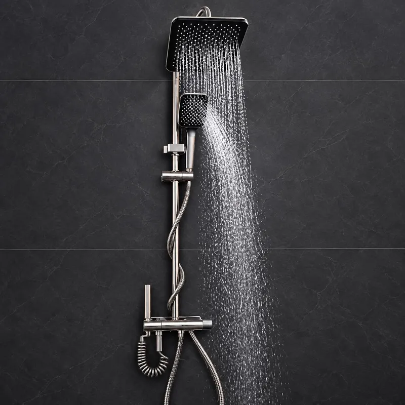 Aluminum Shower Set - Grey