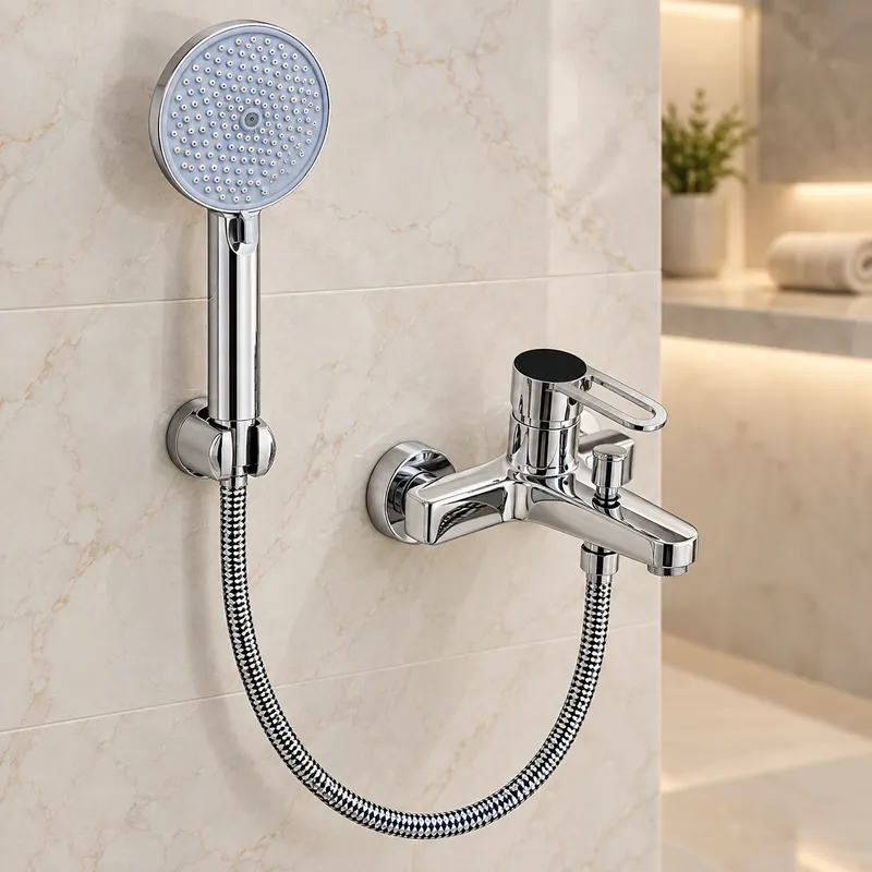 Zinc Faucet & Shower Set — Chrome Variant 1