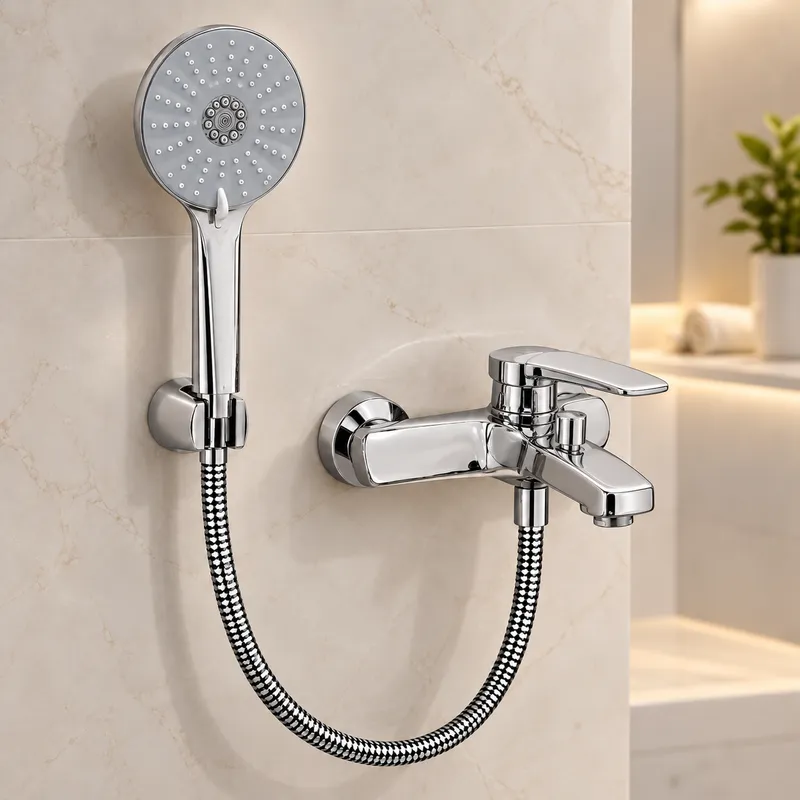 Zinc Faucet & Shower Set — Chrome Variant 2