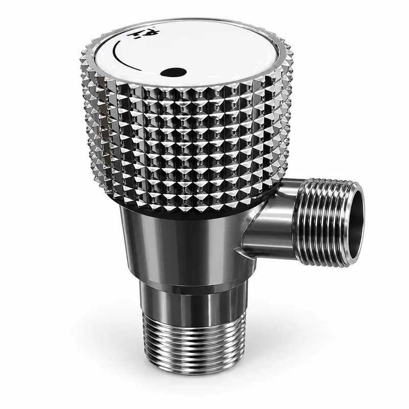 Angle Valve — Chrome Textured