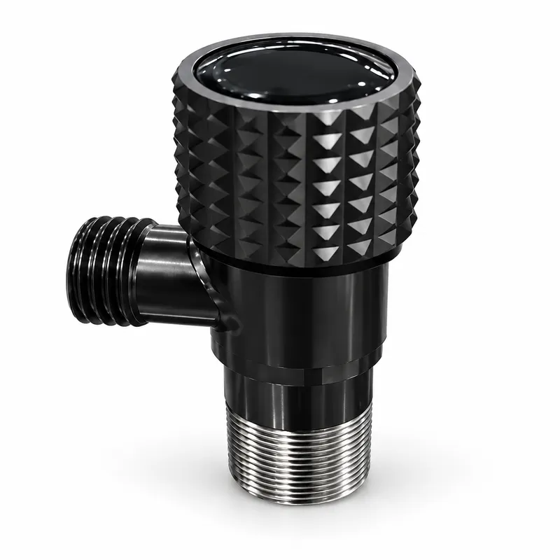 Angle Valve — Black Textured