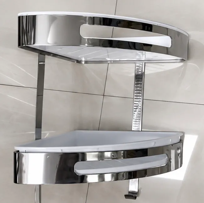 Double Bath Shelf — Chrome