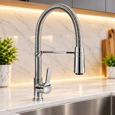 Spring Spray Sink Mixer - Chrome