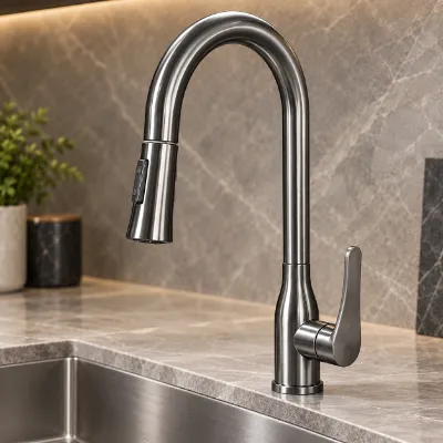 Gunmetal Spray Head Sink Mixer